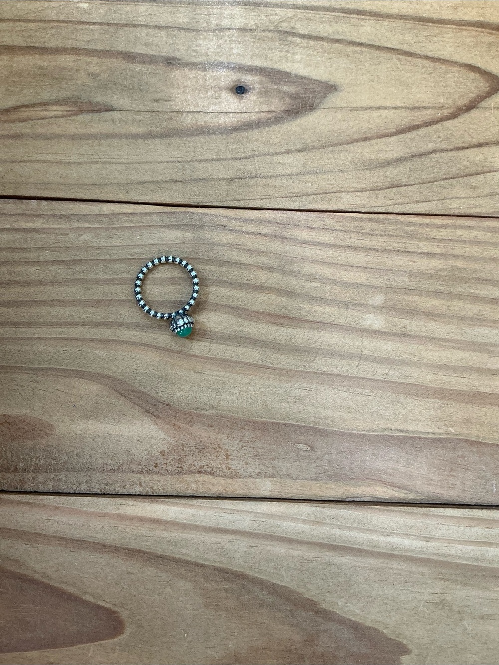 Pandora Beaded Birth stone ring MAY (SIZE 5.5)